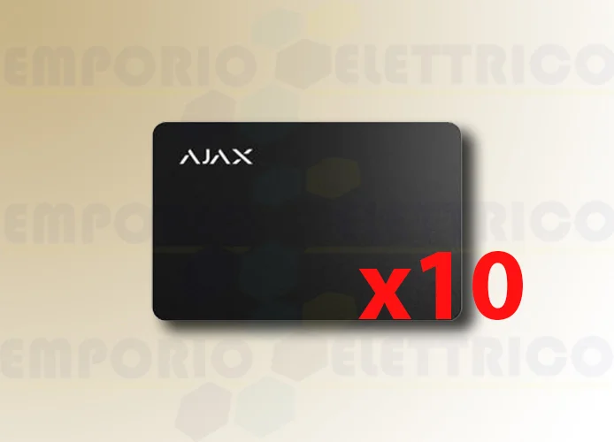 ajax carte sans contact pass noire (10 pièces) 38218