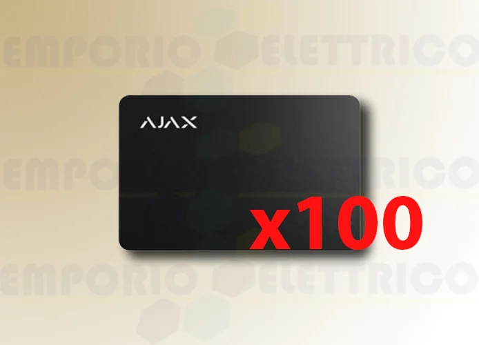 ajax carte sans contact pass noire (100 pièces) 38217