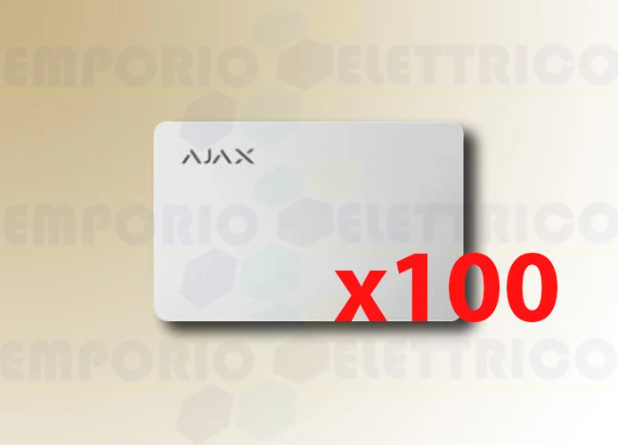 ajax carte sans contact pass blanche (100 pièces) 38221